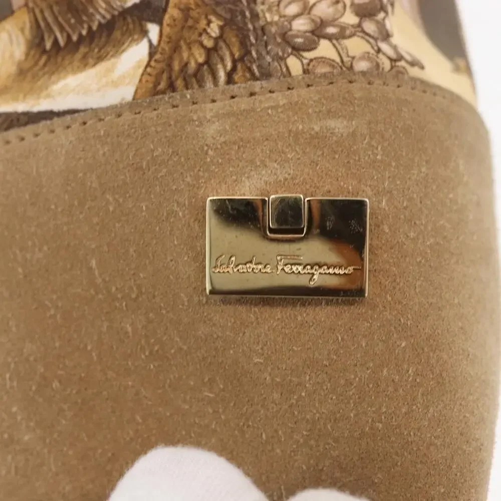 Salvatore Ferragamo Nylon Tote Bag Beige